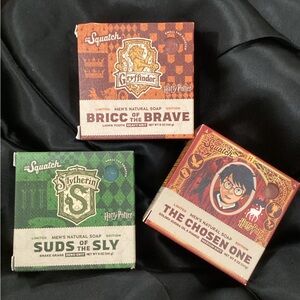 Dr. SQUATCH Harry Potter Themed Soap Trio - Gryffindor, Slytherin